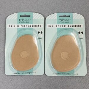 FabFeet Ball of Foot Cushions 2 Pack 1 Pair Each Shoe Pads Inserts NEW